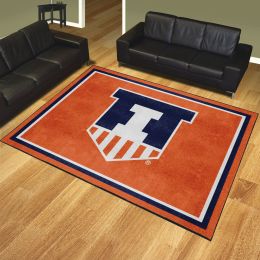 Illinois Illini Area Rug - 8' x 10' Wordmark Nylon