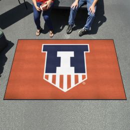 Illinois Illini Outdoor Wordmark Ulti-Mat - Nylon 60 x 96