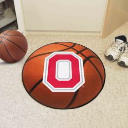 Ohio State Buckeyes Logo Basketball Shaped Area Rug