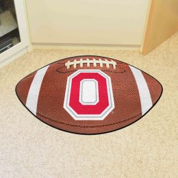 Ohio State Buckeyes Logo Football Shaped Area Rug
