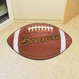 Oregon State Beavers Alt Logo Football Shaped Area Rug
