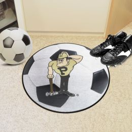 Purdue Boilermakers Wordmark Soccer Ball Shaped Area Rug