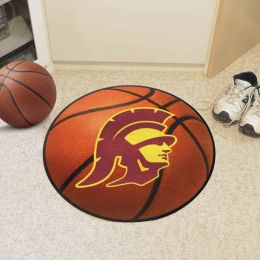 Southern California Trojans Alt Logo Basketball Shaped Area Rug