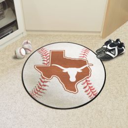 Texas Longhorns Alt Logo Baseball Shaped Area Rug