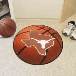 Texas Longhorns Alt Logo Basketball Shaped Area Rug