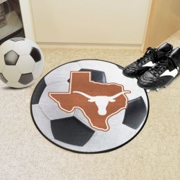 Texas Longhorns Alt Logo Soccer Ball Shaped Area Rug