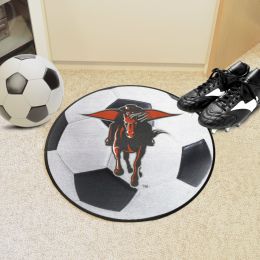 Texas Tech Red Raiders Alt Logo Soccer Ball Shaped Area Rug