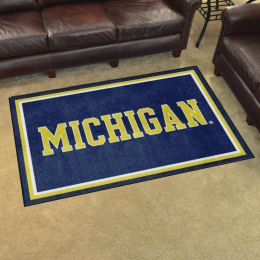 Michigan Wolverines Area Rug - 4' x 6' Wordmark Nylon