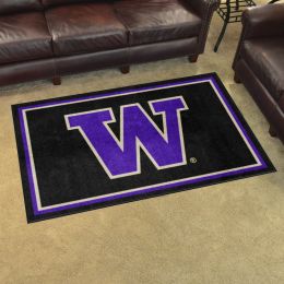 Washington Huskies Area Rug - 4' x 6' Logo Nylon