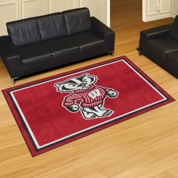 Wisconsin Badgers Area Rug - 5' x 8' Alt Logo Nylon