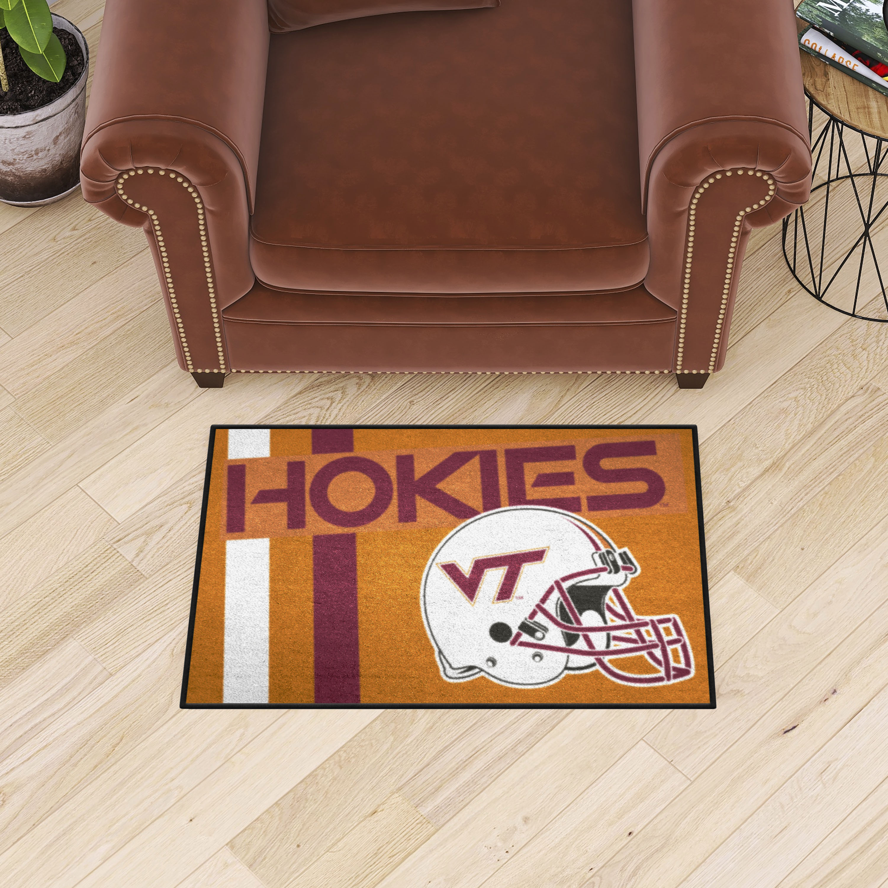 Virginia Tech Hokies Logo and Wordmark Starter Mat - 19 x 30