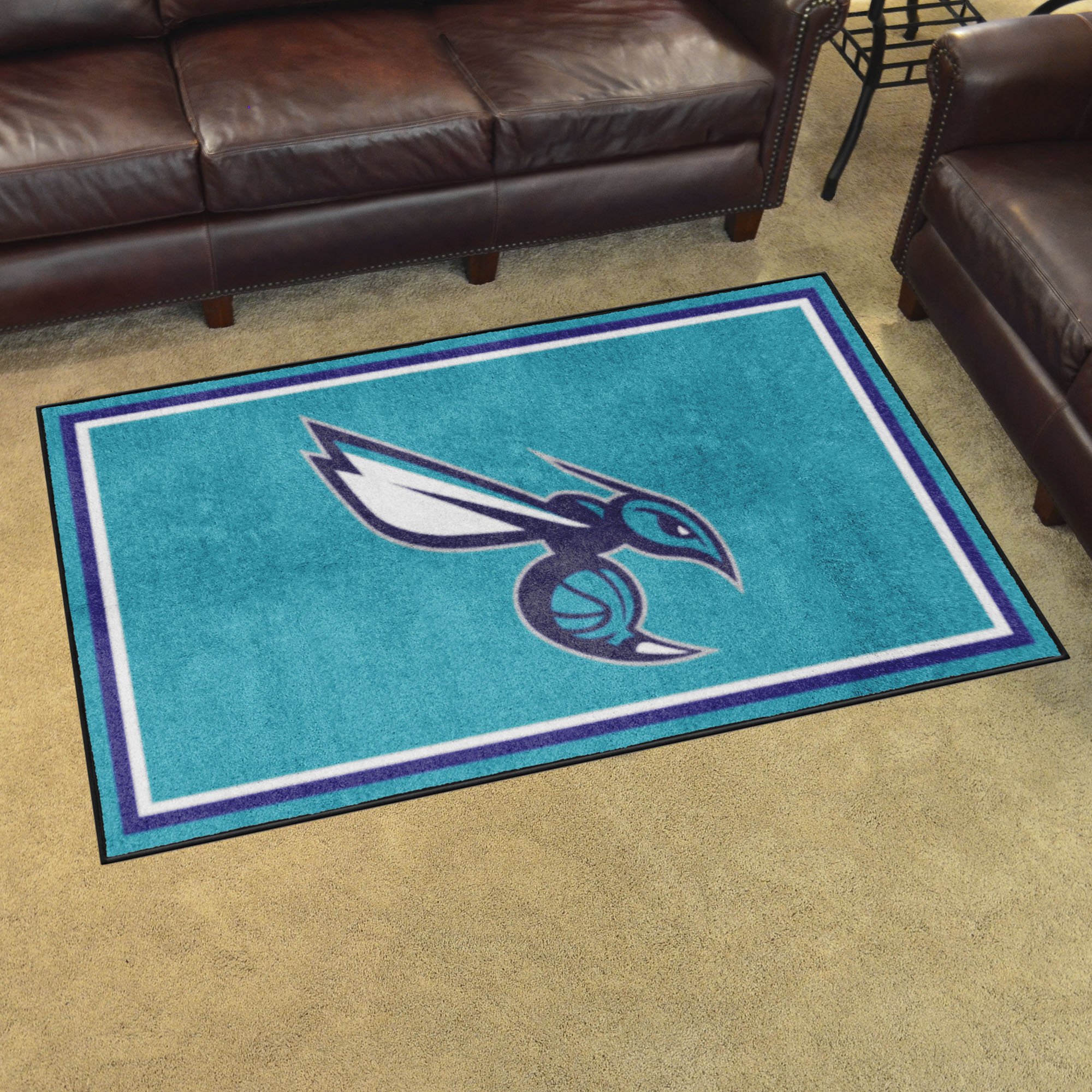 Charlotte Hornets Area Rug - 4' x 6' Alt Logo Nylon