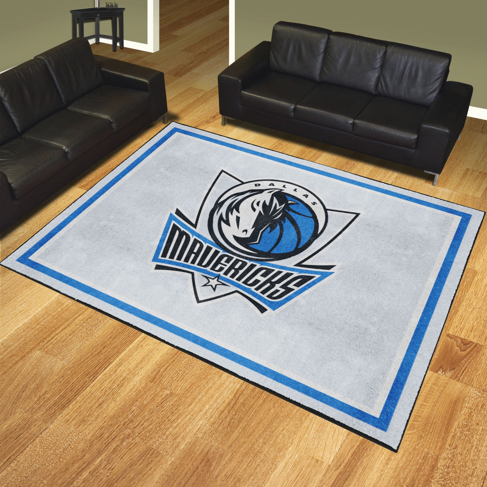 Dallas Mavericks Area Rug - 8' x 10' Global Logo Nylon