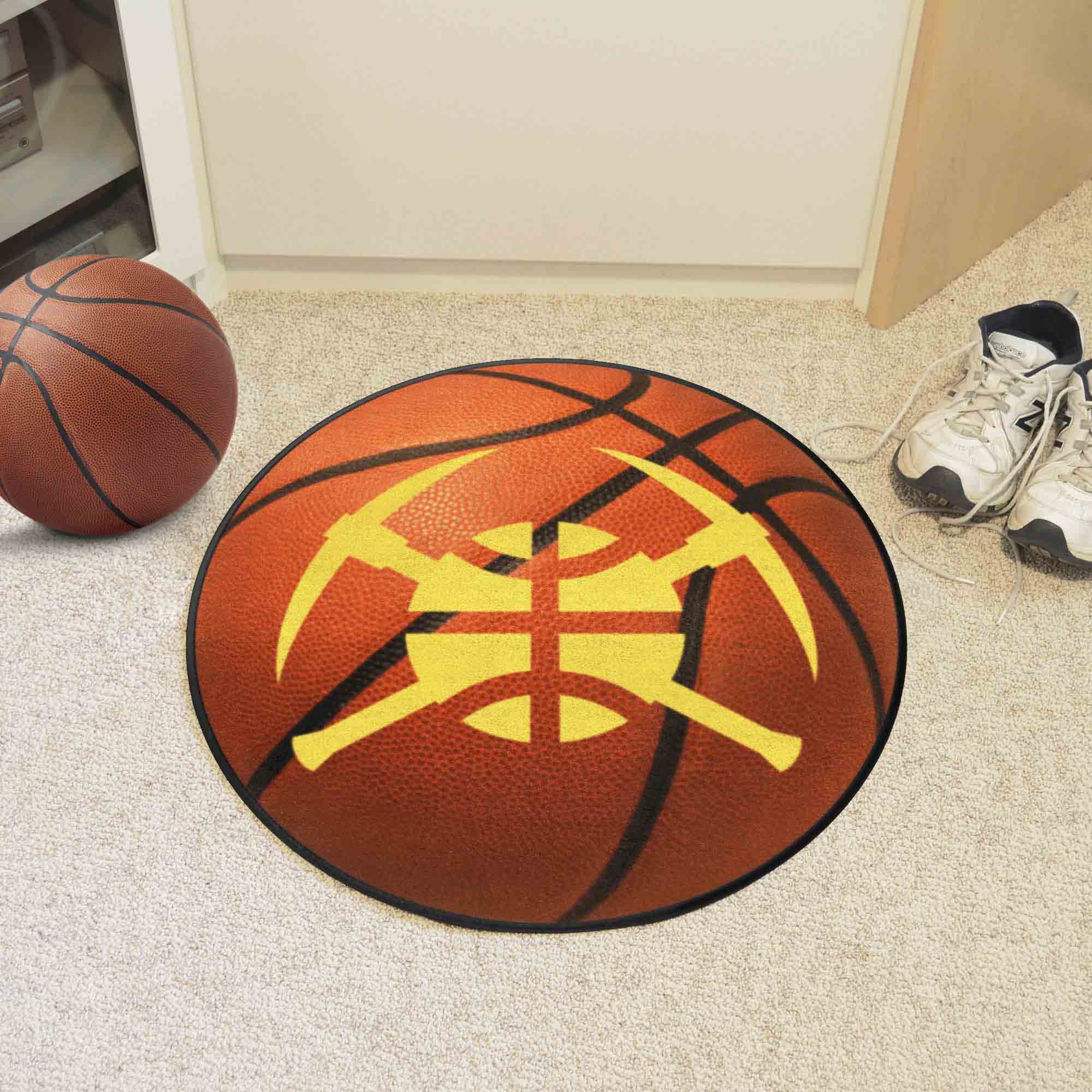 Denver Nuggets Basketball Shaped Alt Logo Area Rug