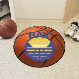 Golden State Warriors Basketball Shaped Alt Logo Area Rug