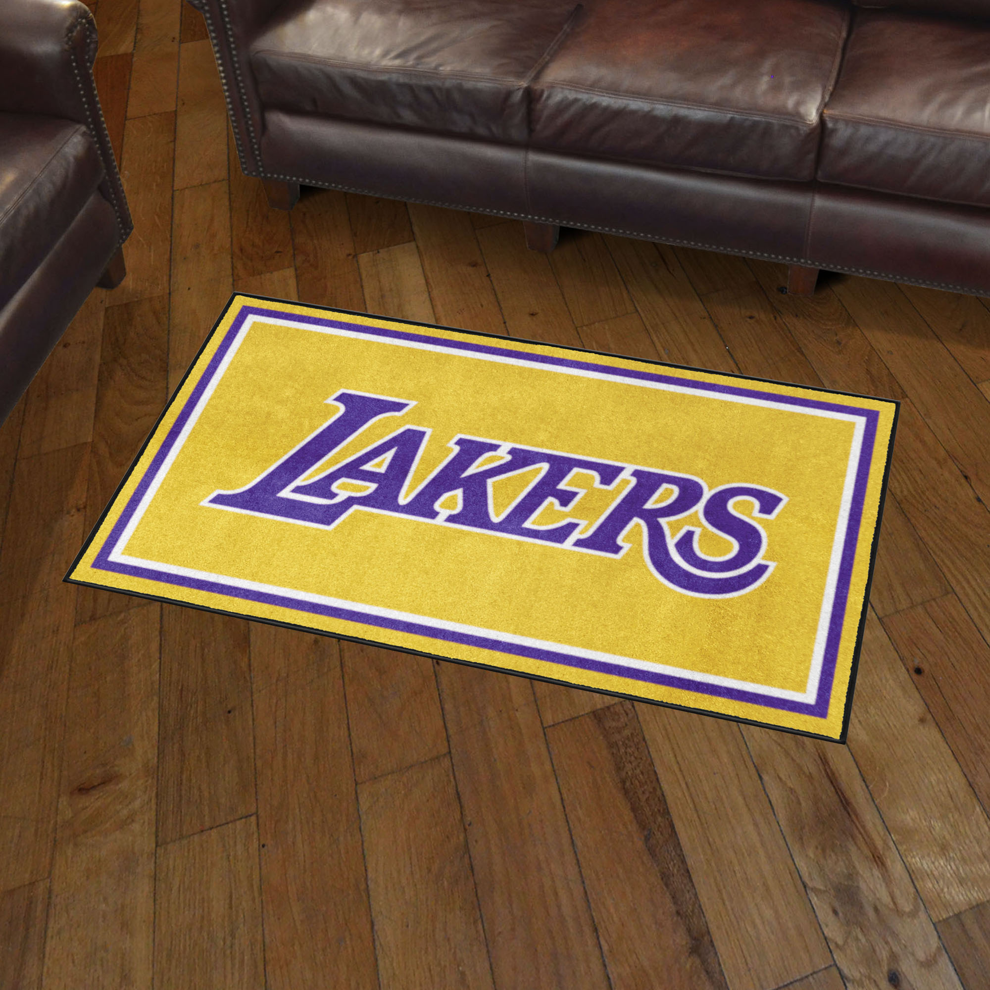 Los Angeles Lakers Area Rug - 3' x 5' Wordmark Nylon