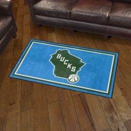 Milwaukee Bucks Area Rug - 3' x 5' Alt Logo Nylon