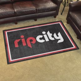 Portland Trail Blazers Area Rug - 4' x 6' Alt Logo Nylon