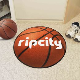 Portland Trail Blazers Basketball Shaped Alt Logo Area Rug