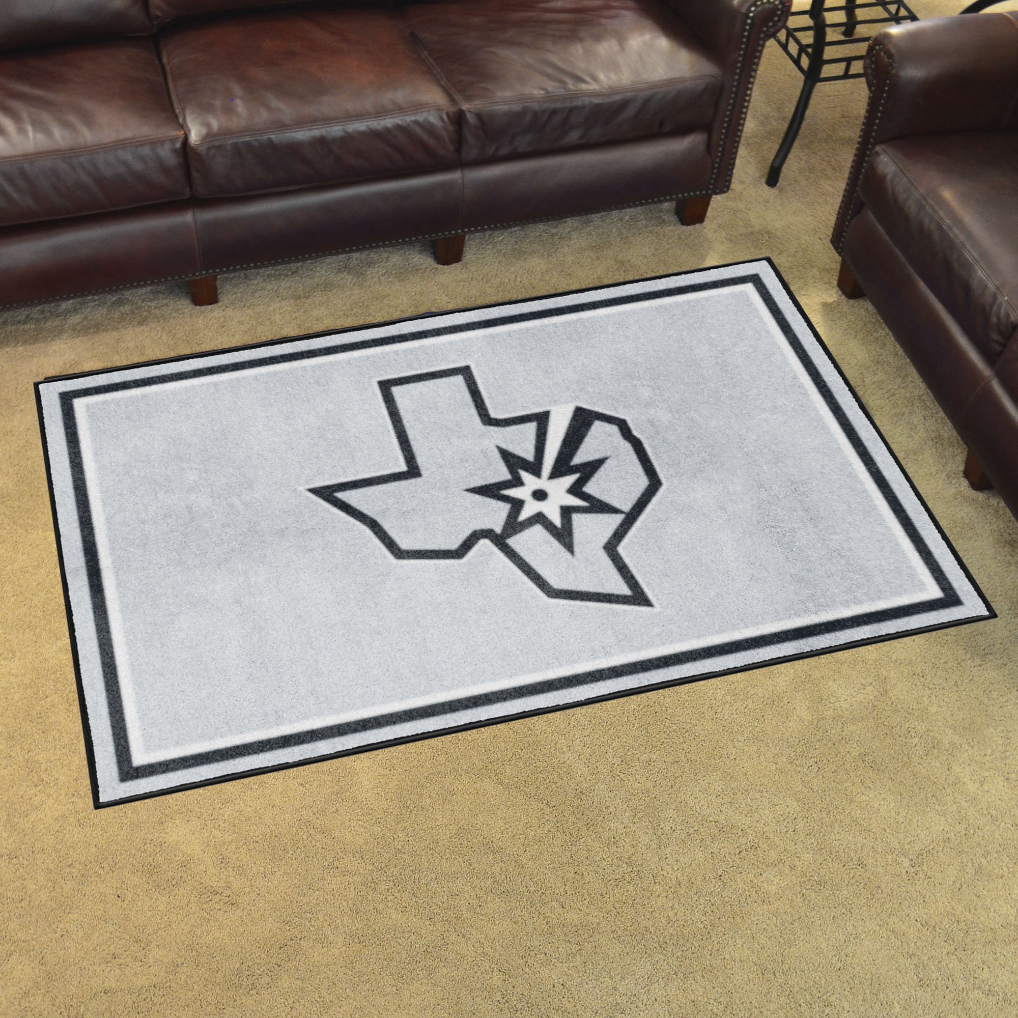 San Antonio Spurs Area Rug - 4' x 6' Alt Logo Nylon