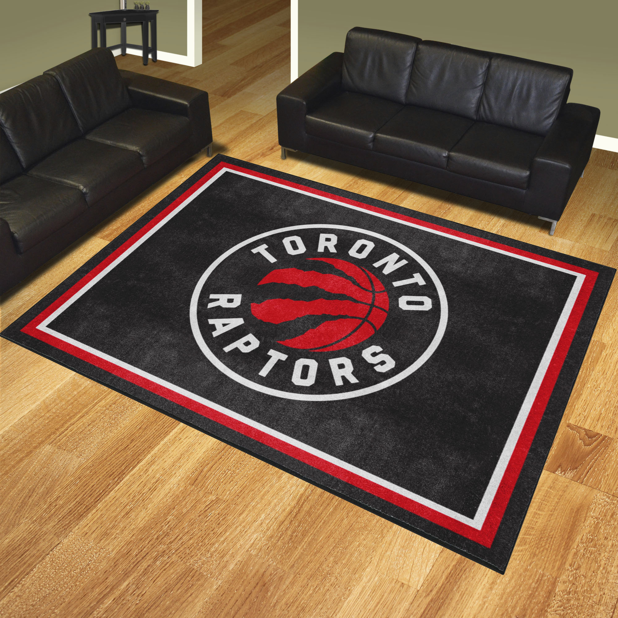 Toronto Raptors Area Rug - 8' x 10' Global Logo Nylon