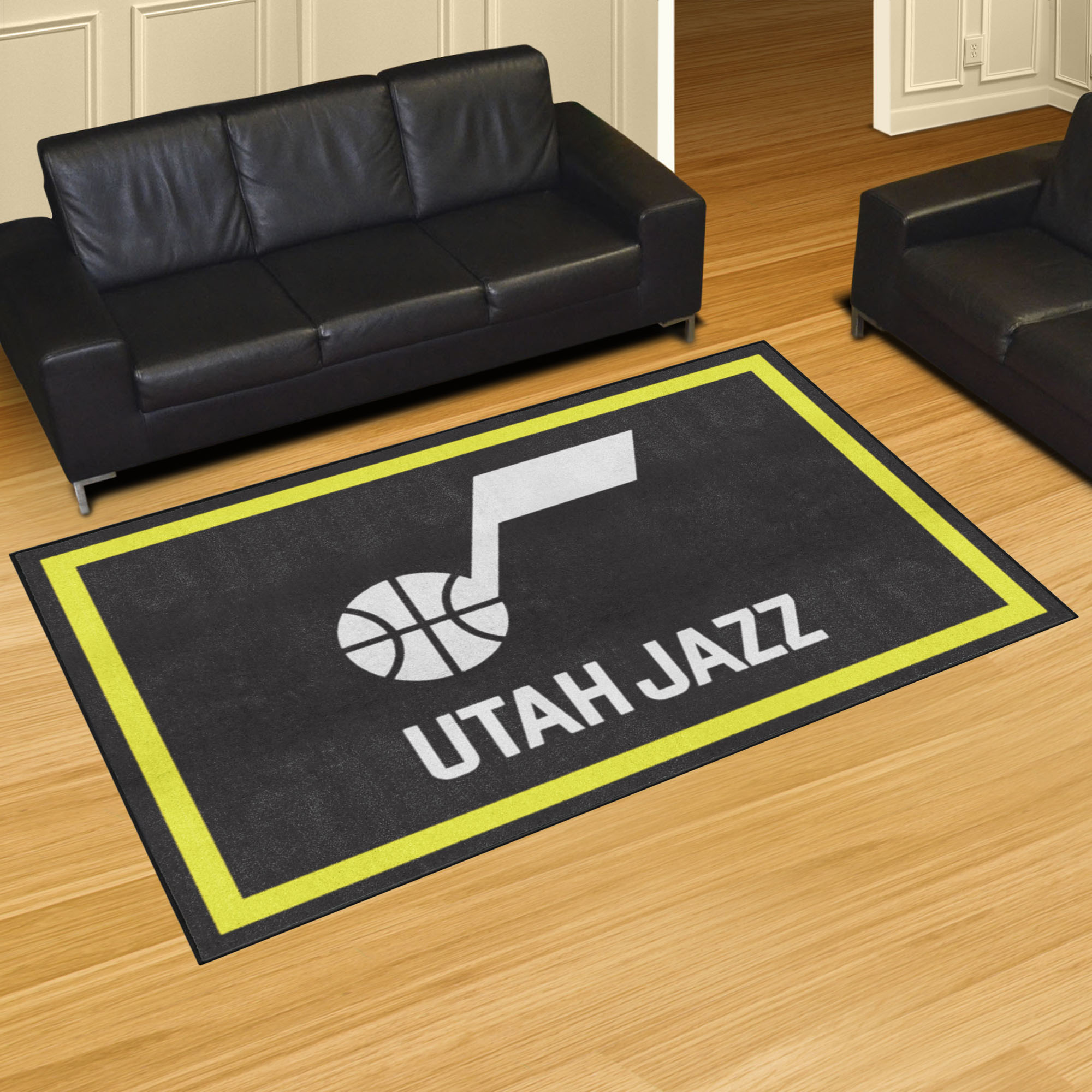 Utah Jazz Area Rug - 5' x 8' Wordmark Nylon