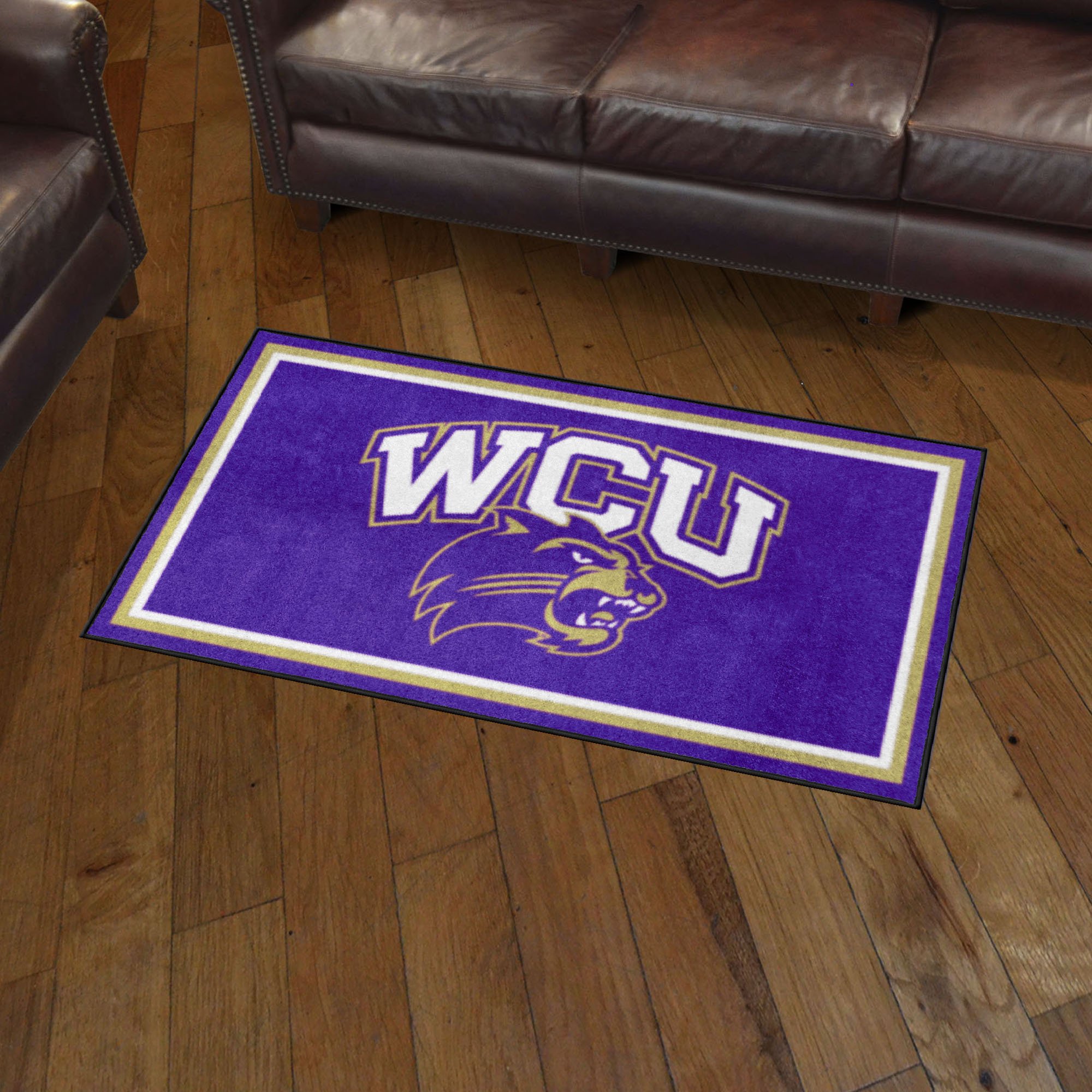 Western Carolina Catamounts Area Rug - 3' x 5' Mascot Logo Nylon