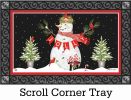 Indoor & Outdoor Jolly Snowman MatMate Insert Doormat - 18x30