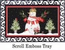 Indoor & Outdoor Jolly Snowman MatMate Insert Doormat - 18x30