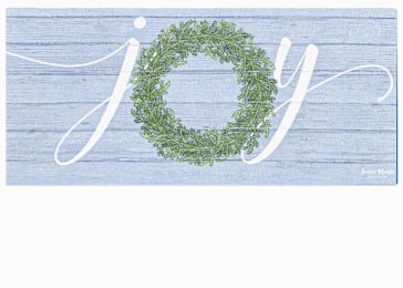 Joy Wreath Sassafras Mat - 10 x 22 Insert Doormat