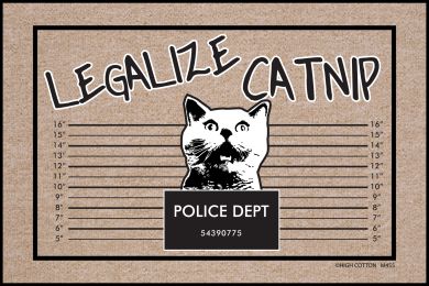Legalize Catnip Doormat - 19x30 Funny