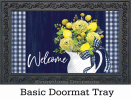 Lemons on Blue Indoor & Outdoor Insert Doormat - 18 x 30