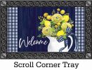 Lemons on Blue Indoor & Outdoor Insert Doormat - 18 x 30