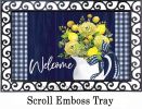 Lemons on Blue Indoor & Outdoor Insert Doormat - 18 x 30