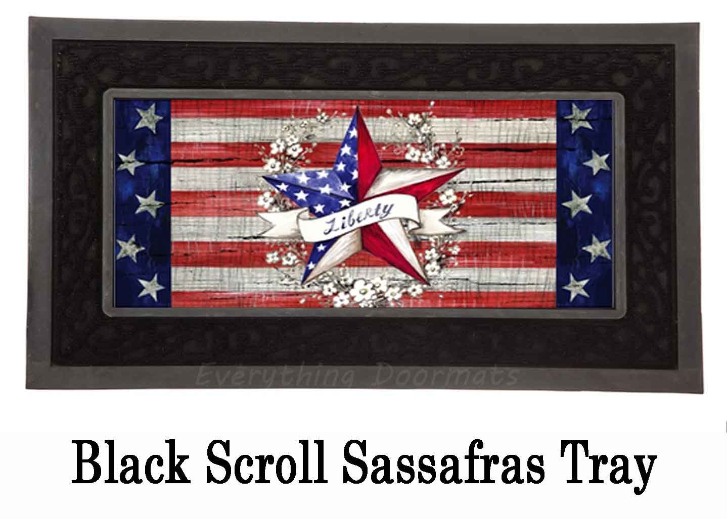 Sassafras Liberty Star Mat 10 x 22 Insert Doormat