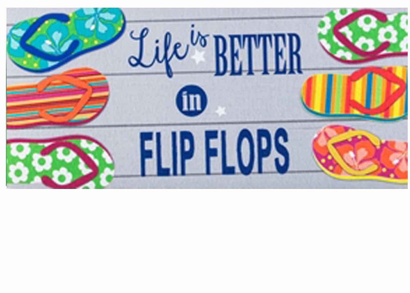 Sassafras Better In Flip Flops Mat 10 X 22 Insert Doormat