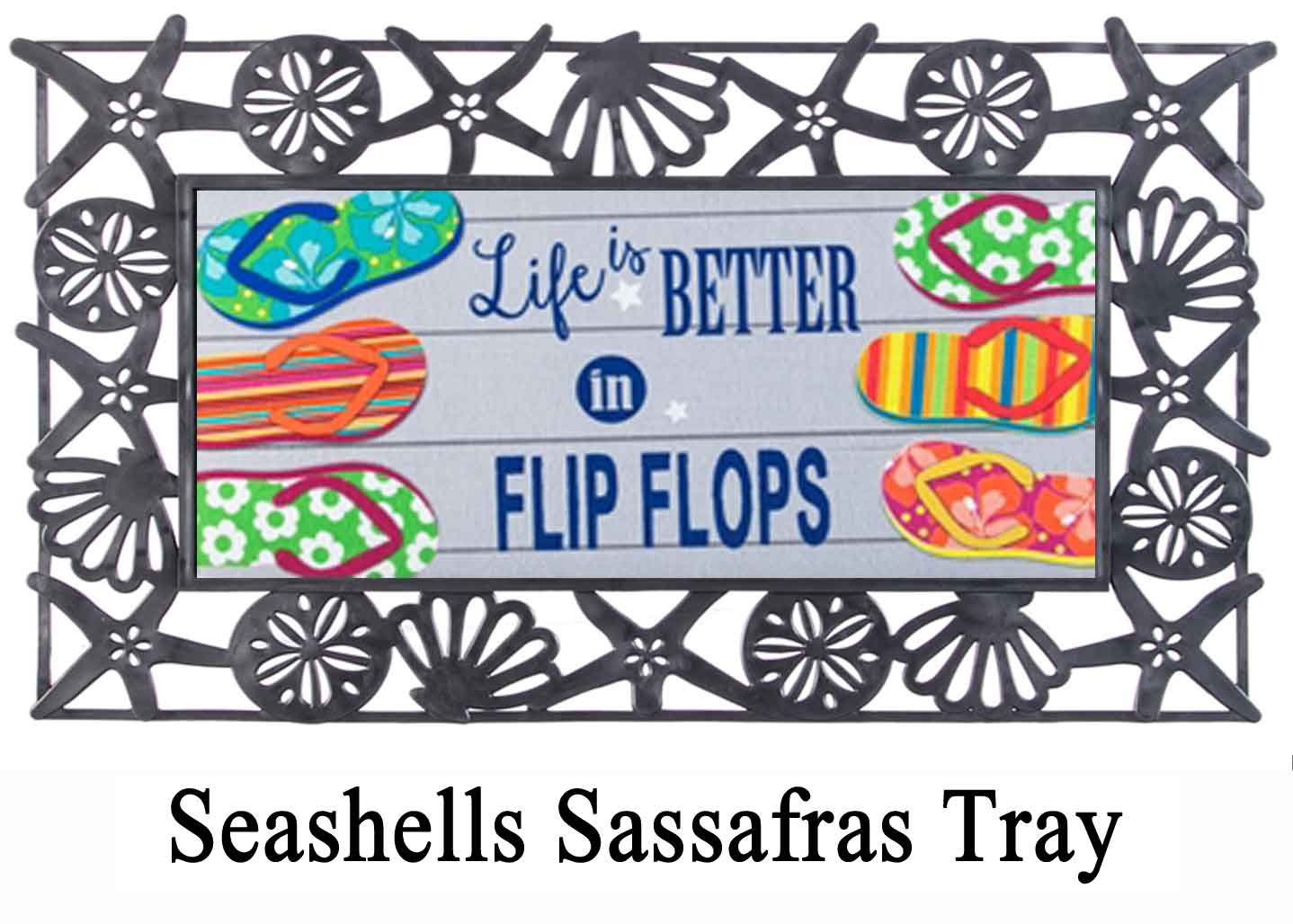 Sassafras Better In Flip Flops Mat 10 X 22 Insert Doormat