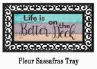 Life is Better on the Deck Sassafras Mat - 10x22 Insert Doormat