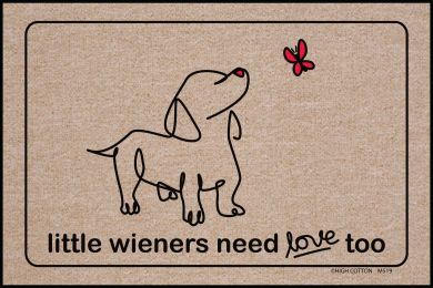 Little Wieners Need Love Doormat-19x30 Funny