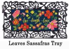 Live Laugh Love Floral Sassafras Mat - 10 x 22 Insert Doormat