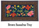 Live Laugh Love Floral Sassafras Mat - 10 x 22 Insert Doormat