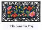 Live Laugh Love Floral Sassafras Mat - 10 x 22 Insert Doormat