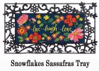 Live Laugh Love Floral Sassafras Mat - 10 x 22 Insert Doormat