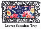 Live Laugh Love Flowers & Dragonfly Sassafras Mat - 10 x 22 Insert Doormat