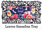 Live Laugh Love Flowers & Dragonfly Sassafras Mat - 10 x 22 Insert Doormat