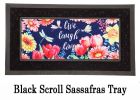 Live Laugh Love Flowers & Dragonfly Sassafras Mat - 10 x 22 Insert Doormat