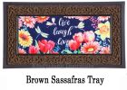 Live Laugh Love Flowers & Dragonfly Sassafras Mat - 10 x 22 Insert Doormat