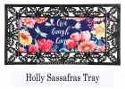 Live Laugh Love Flowers & Dragonfly Sassafras Mat - 10 x 22 Insert Doormat