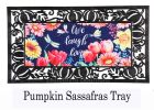 Live Laugh Love Flowers & Dragonfly Sassafras Mat - 10 x 22 Insert Doormat