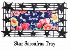 Live Laugh Love Flowers & Dragonfly Sassafras Mat - 10 x 22 Insert Doormat